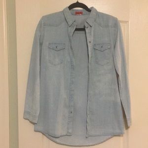 Light wash denim style button down